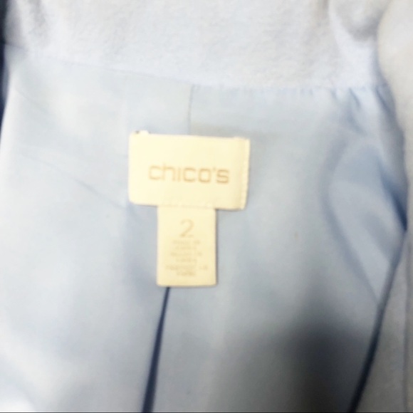 Chico’s Everyday Plush Coat Jacket Powder Blue 2 - Picture 3 of 9